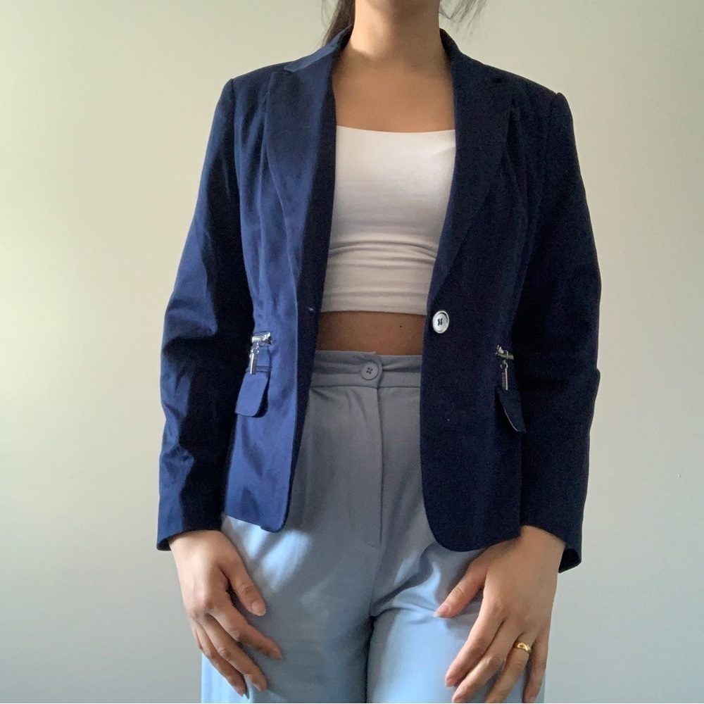 🌟Bianca Nygard Navy Blue Blazer - Size  10P 🌙